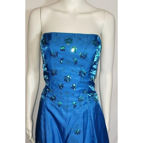 NWT - Morgan & Co. "Formal-Prom-Ball Dress" Classic Ocean Blue - Size 13/14 - Picture 6 of 12
